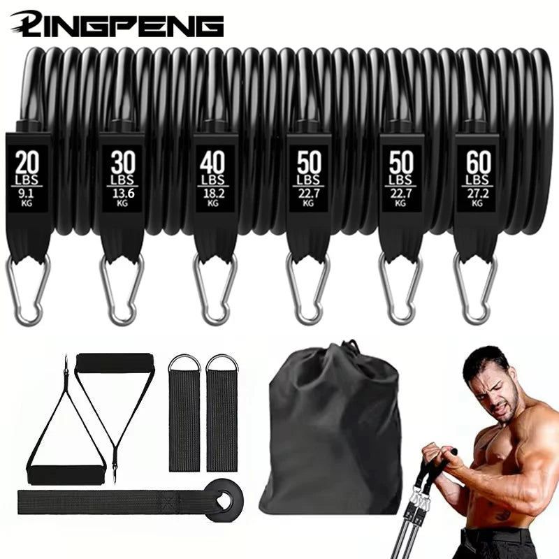 Resistance Bands Set, Exercise Bands With Door Anchor, Handles, Carry Bag, Legs Ankle Straps