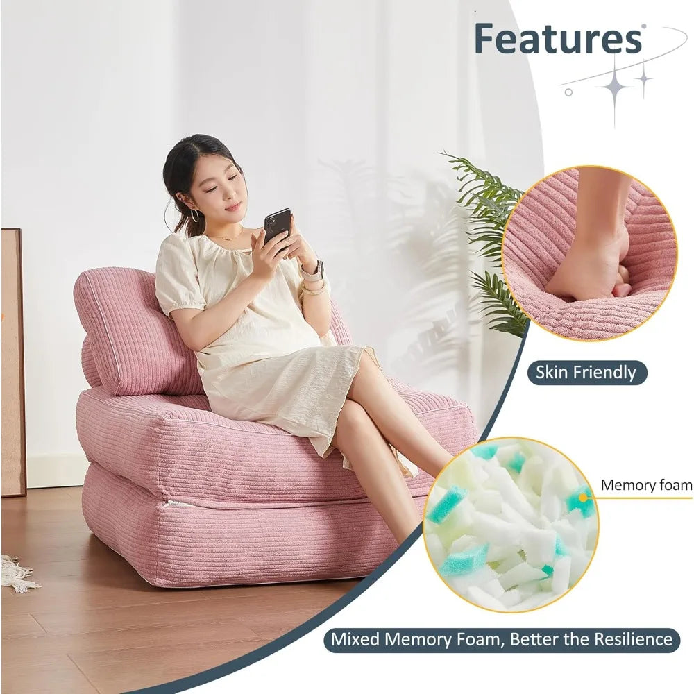 35.4x33.5 Inch Floor Pillow, Large Cushion with Removable Washable Cover - Ultra Soft Plush Filling