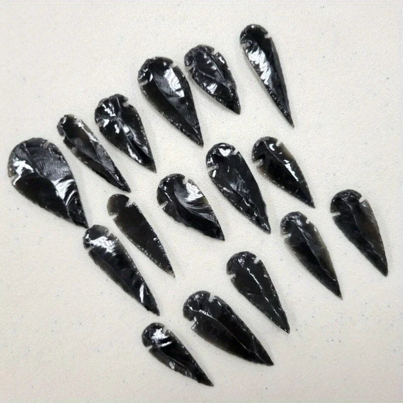 Obsidian Crystal Points Bulk Lot 2-3 g Each – Natural Volcano Glass Healing Stones