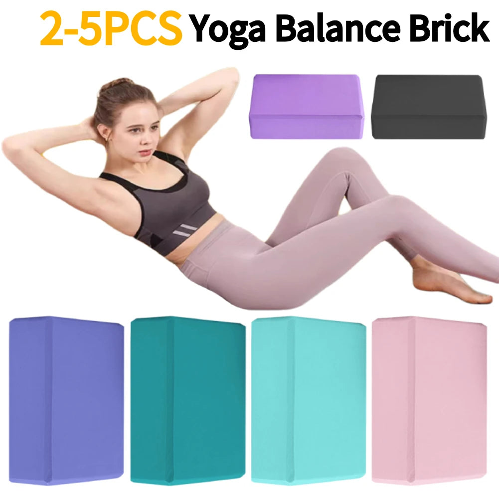 2-5PCS EVA Yoga Block Moisture-Proof, High Density, Body Shaping and for Meditation