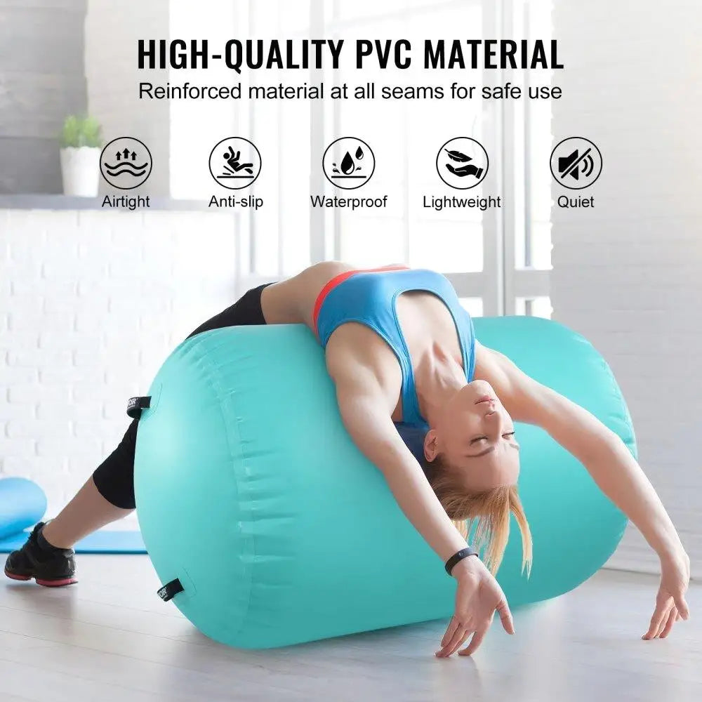 Inflatable Air Mat Round Tumble Track with Electric Pump for home Gym Yoga Park