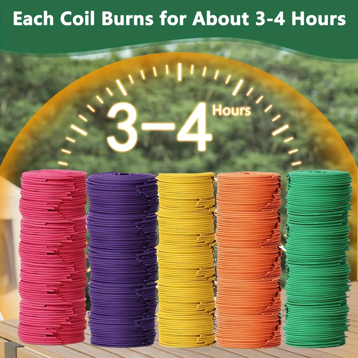 Mixed Spiral Incense Sticks 50pcs – Jasmine Lavender Orange – 3-4h Burn Time