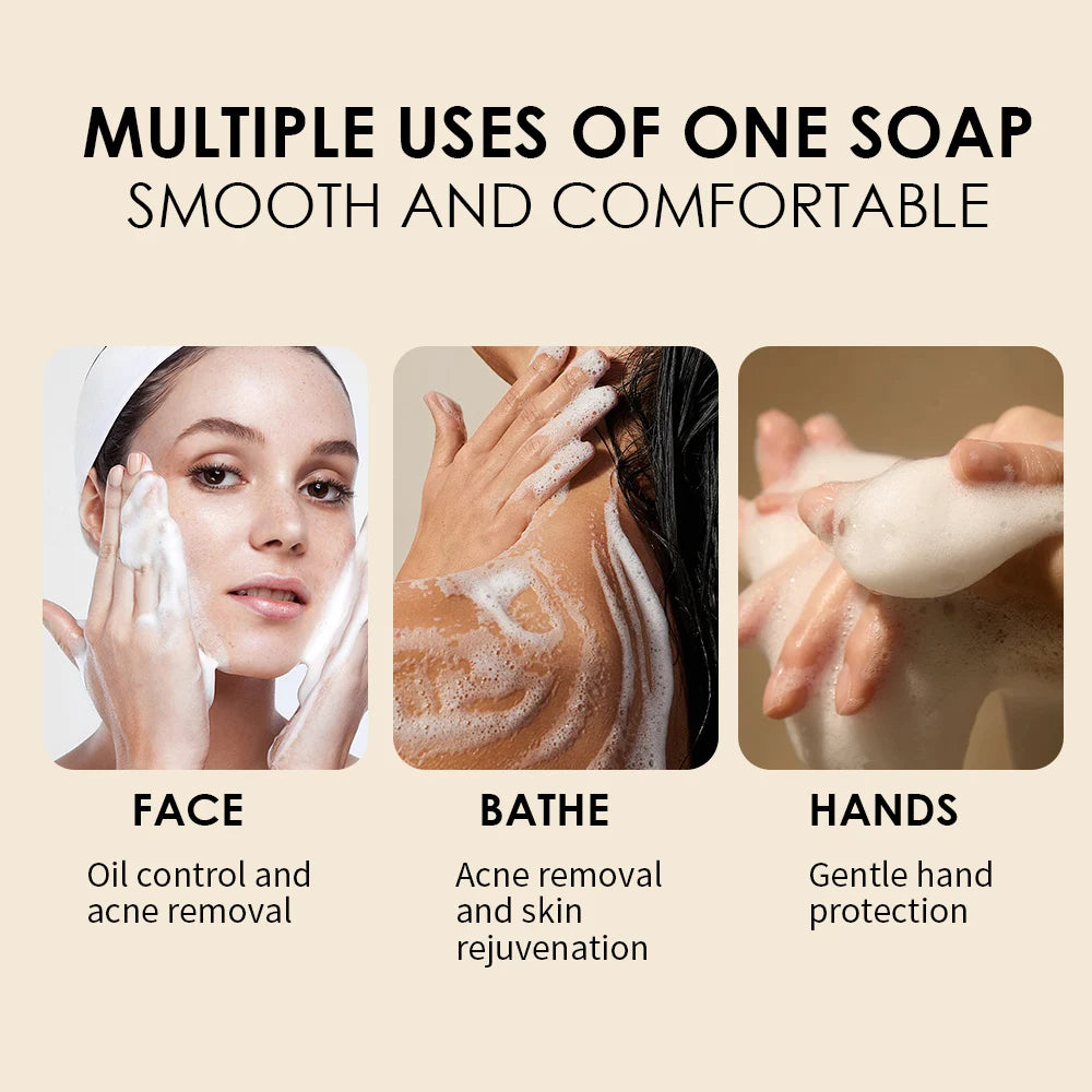 5Pcs Turmeric, Lemon Acid, Kojic Acid Handmade Soap Natural Skincare Bar for Moisturizing And Exfoliating