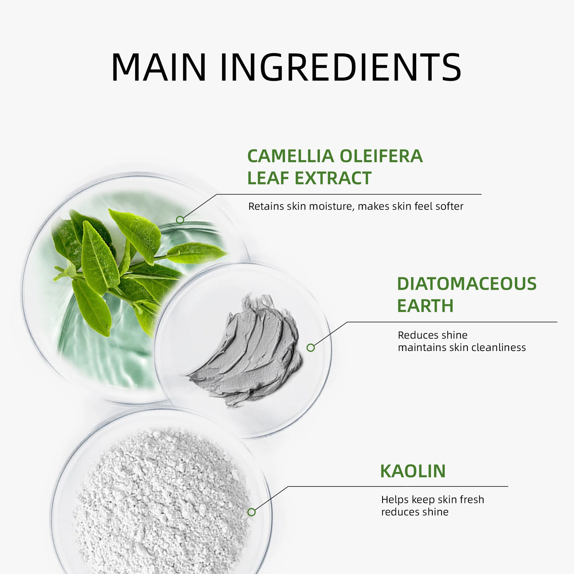Séfralls Green Tea Solid Mask 40g cleanses pores, removes blackheads, moisturizes lightly