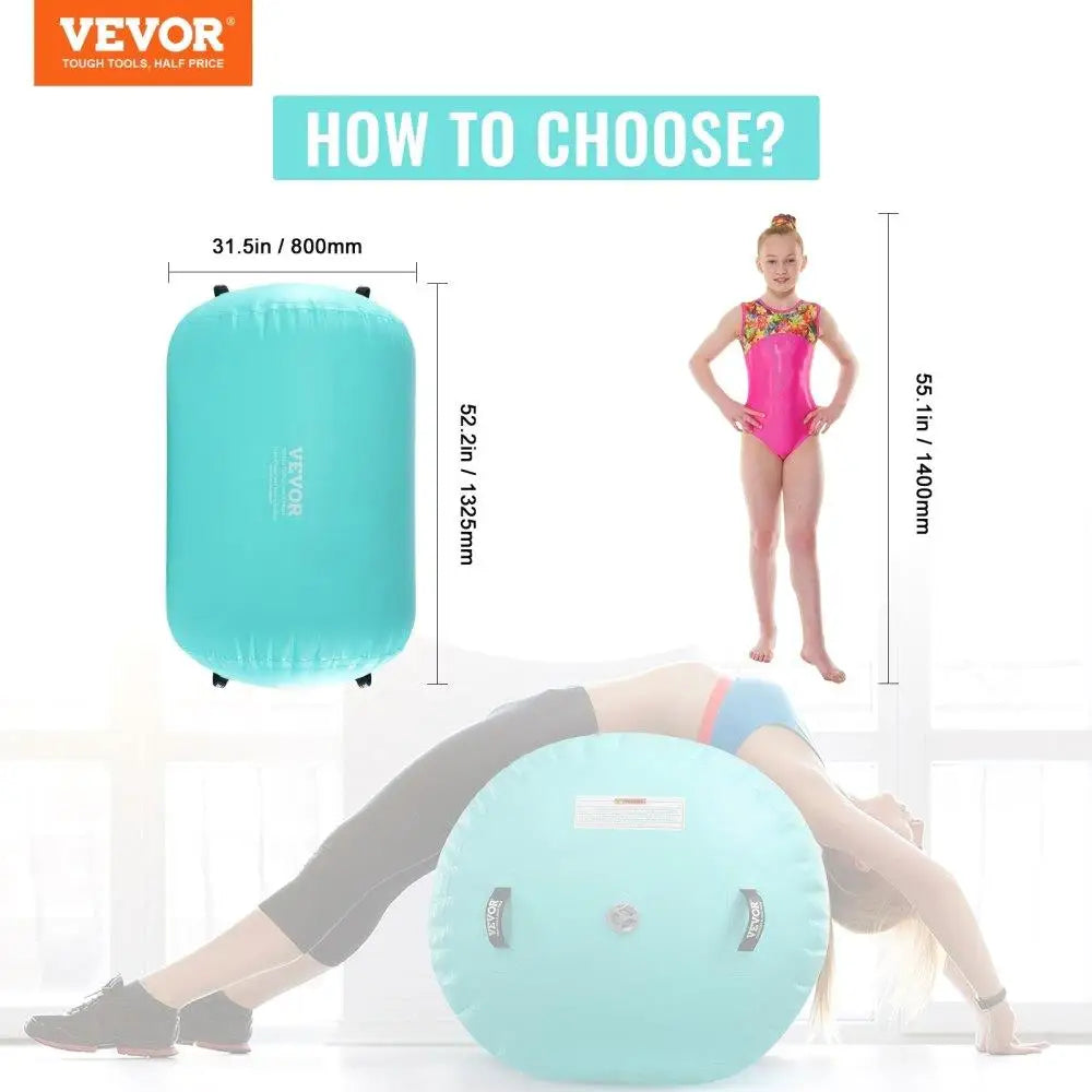 Inflatable Air Mat Round Tumble Track with Electric Pump for home Gym Yoga Park
