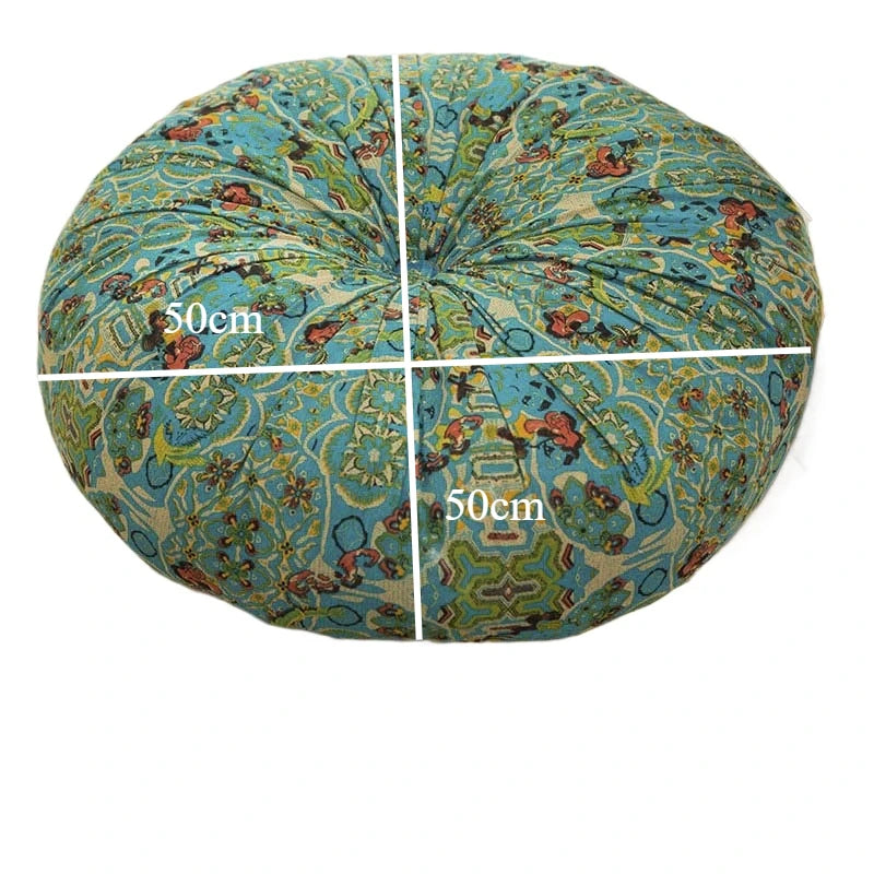 Bohemian Style Thickened Cotton Linen for Ground Tatami Mat Pillow Puff Cushion