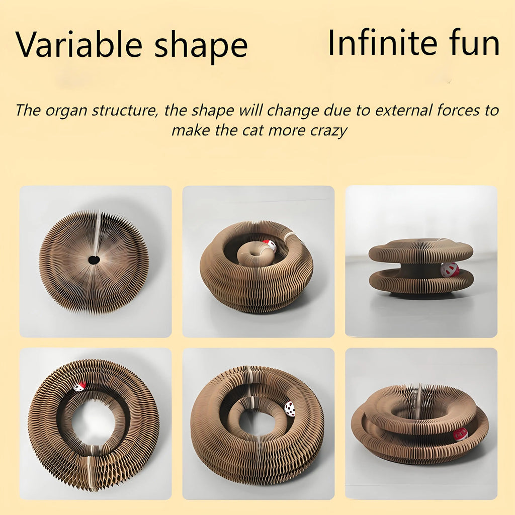 Cat Scratching Board with Bell – Corrugated Paper Toy, Durable Scratch Pad for Cats, Interactive Play & Stress Relief