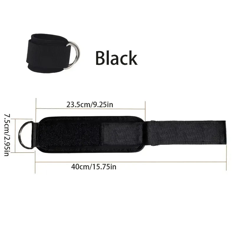 Adjustable Ankle Cuffs - Leg Workout Cuffs for Glute & Thigh Training, Cable Machine Exercise Accessories
