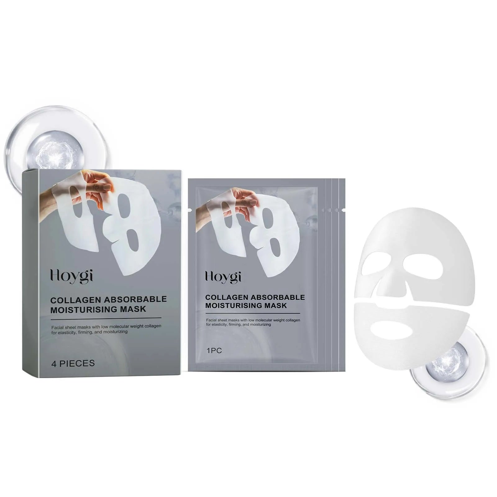 Collagen Absorbable Moisturizing Mask Overnight Lifting, Wrinkle Smoothing, Hydrating Facial Mask