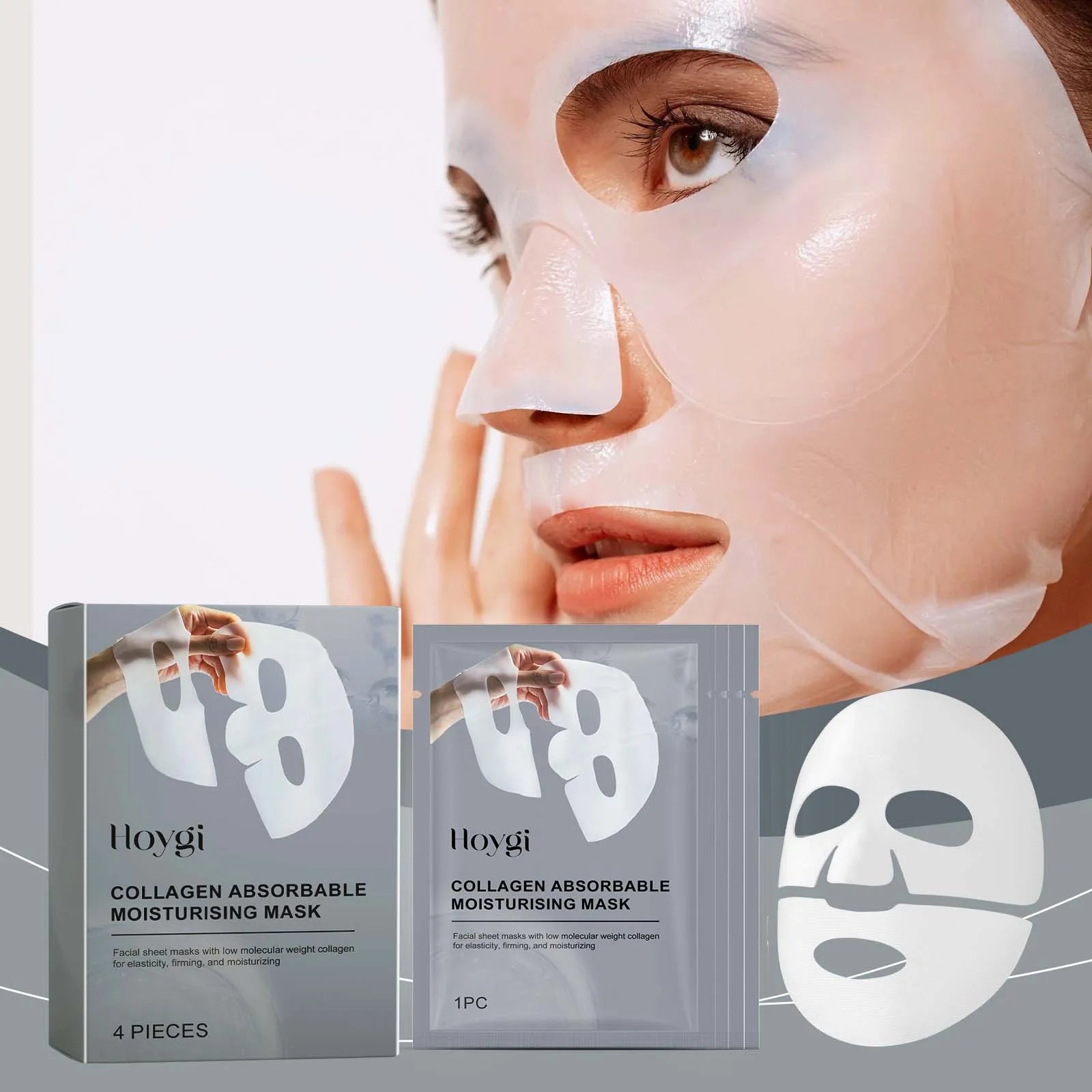 Collagen Absorbable Moisturizing Mask Overnight Lifting, Wrinkle Smoothing, Hydrating Facial Mask