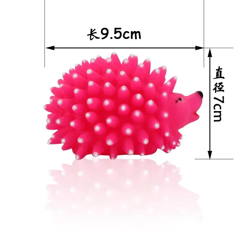 Realistic Hedgehog Soft Squeaky Dog Ball Toys For Small Dogs Rubber Chew Dental
