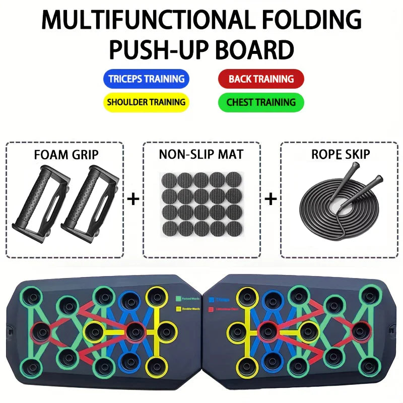 Push-up Board Set Portable/Foldable Multifunctional Fitness Equipment For Chest Abdomen Arms/Back