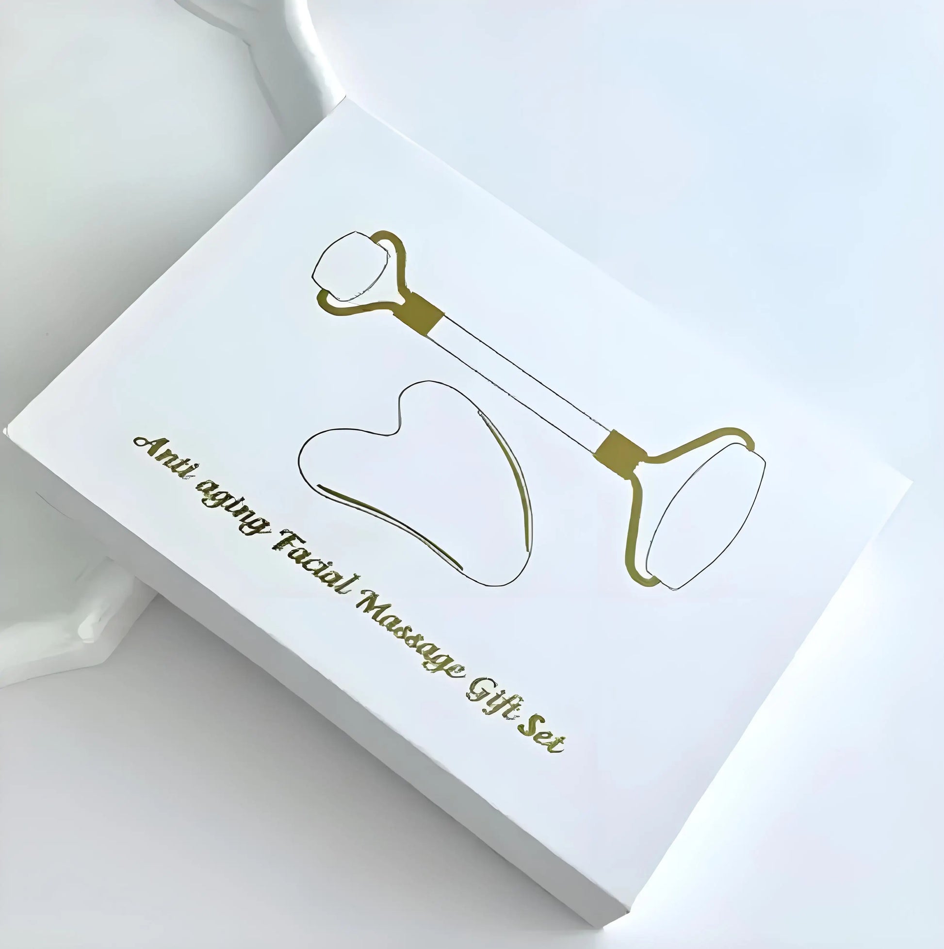 Jade Roller & Gua Sha Set - Dual Head Facial Massage Tools for Skin Care