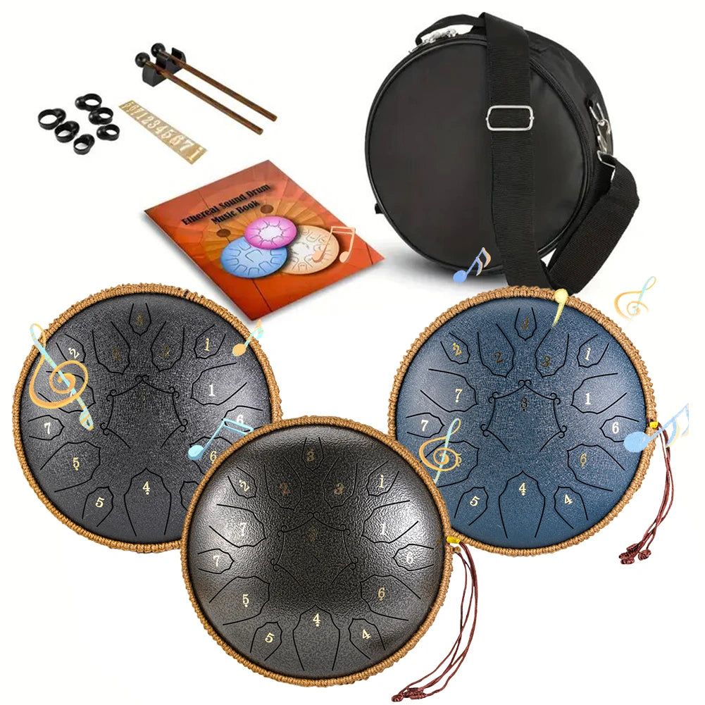 12 Inch D Tone Ethereal Drum Meditation Sound Healing 15 Notes Percussion Musical Instrument