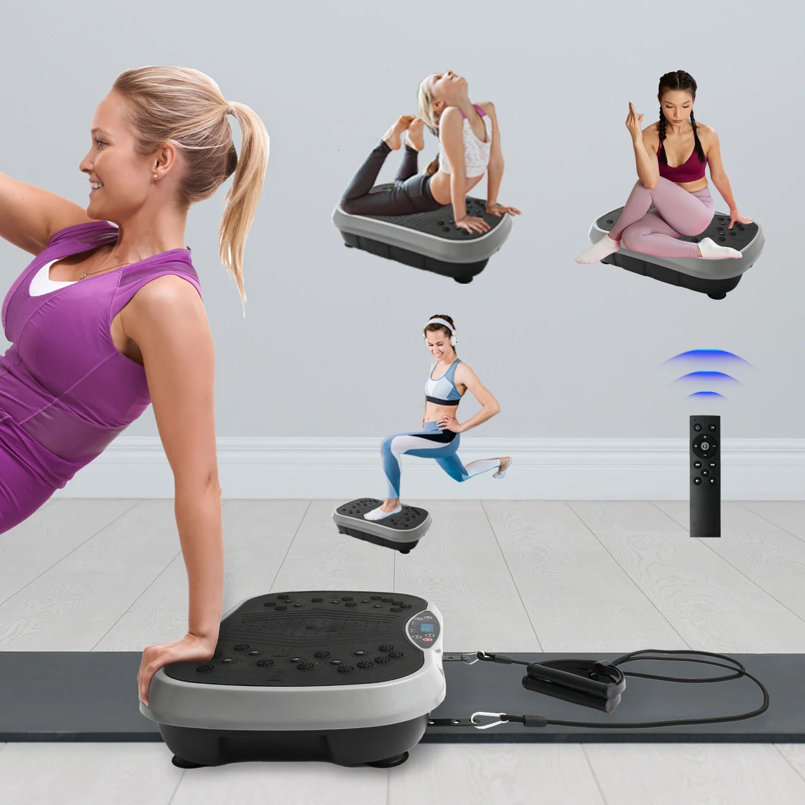 Vibration Plate Exercise Machine Fat-Burning, Shaping Whole Body Workout Portable Fitness Equipment