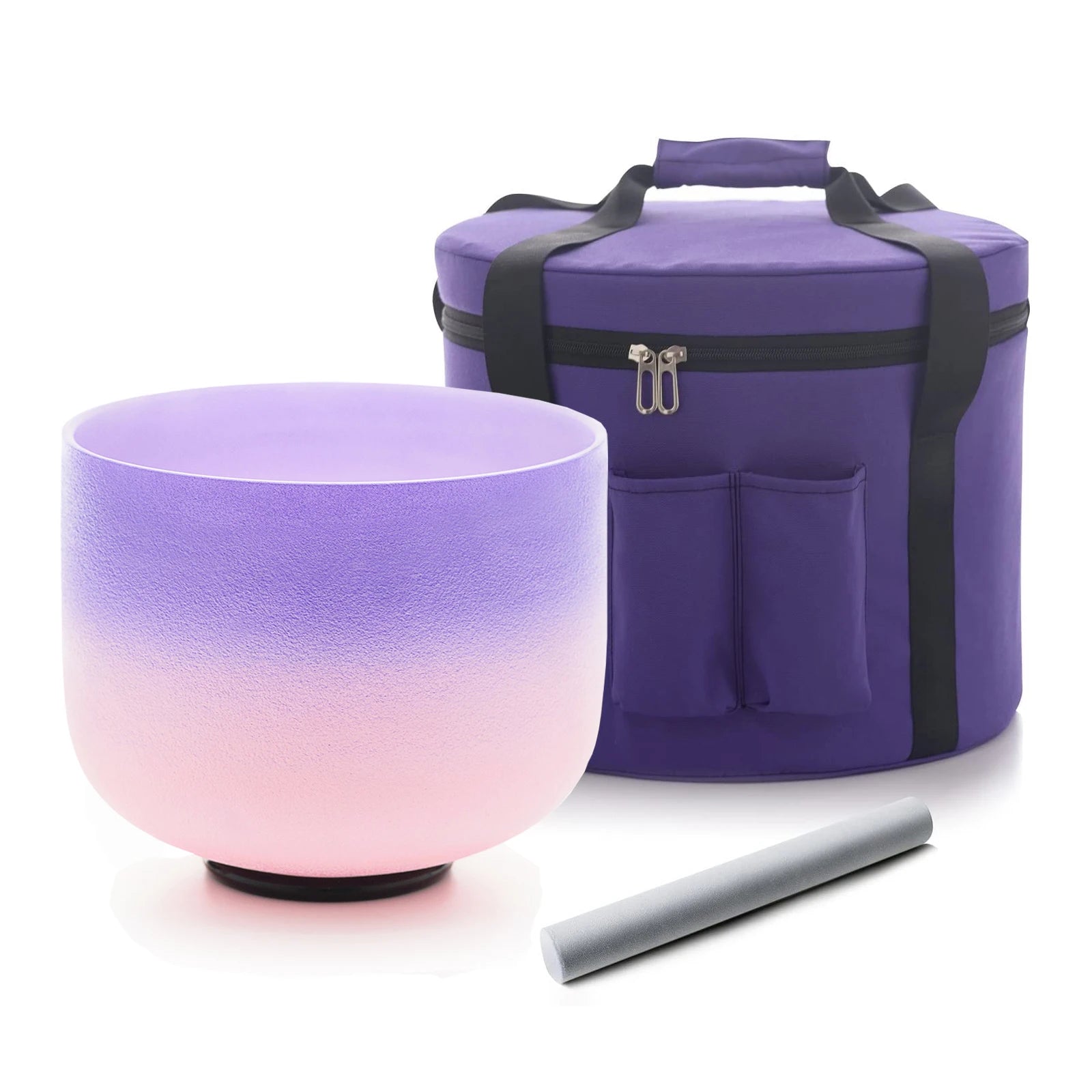 Outlets! Crystal Singing Bowl 3Pcs  for Sound Healing with  Suedce Stick and Bag