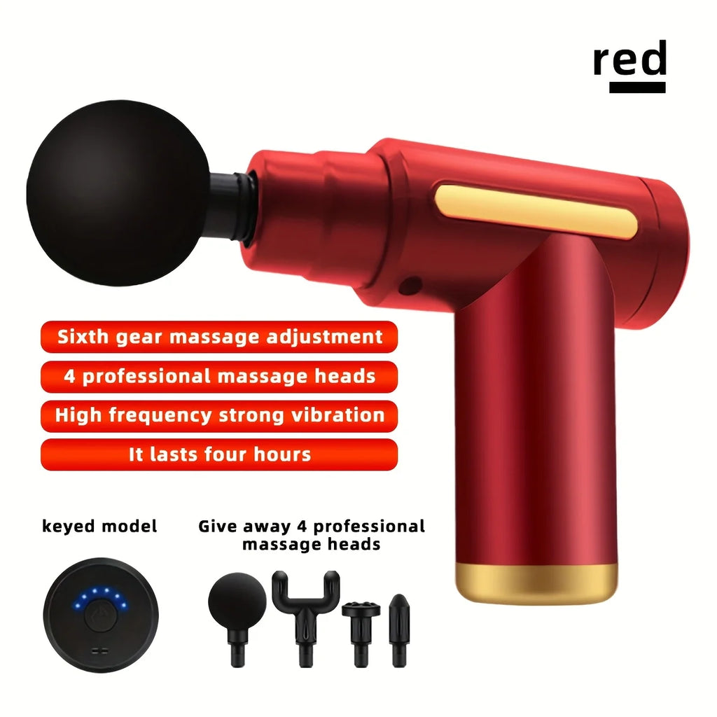 Long endurance TYPE-C electric massager with six adjustable levels, silent, multifunctional