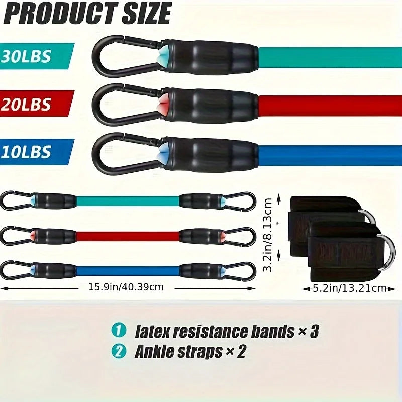 Exercising Resistance Belt, Puller, Leg Strength Training, Tie Strap, Foot Loop Buckle, Elastic Rope Protector