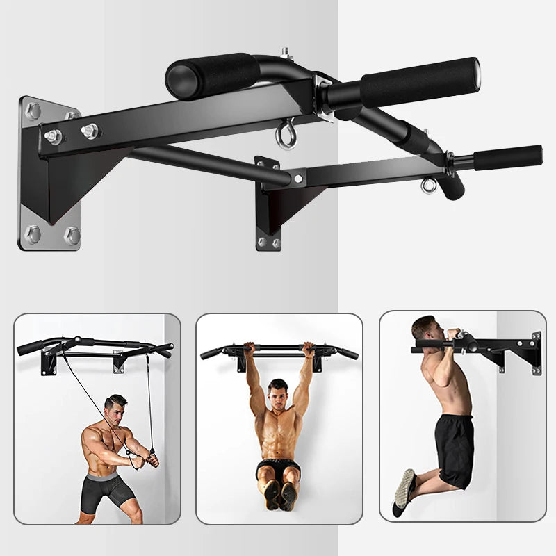 Wall-Mounted Pull-Up Bar-Drill Installation, Home Gym Equipment for Fitness and Strength Training