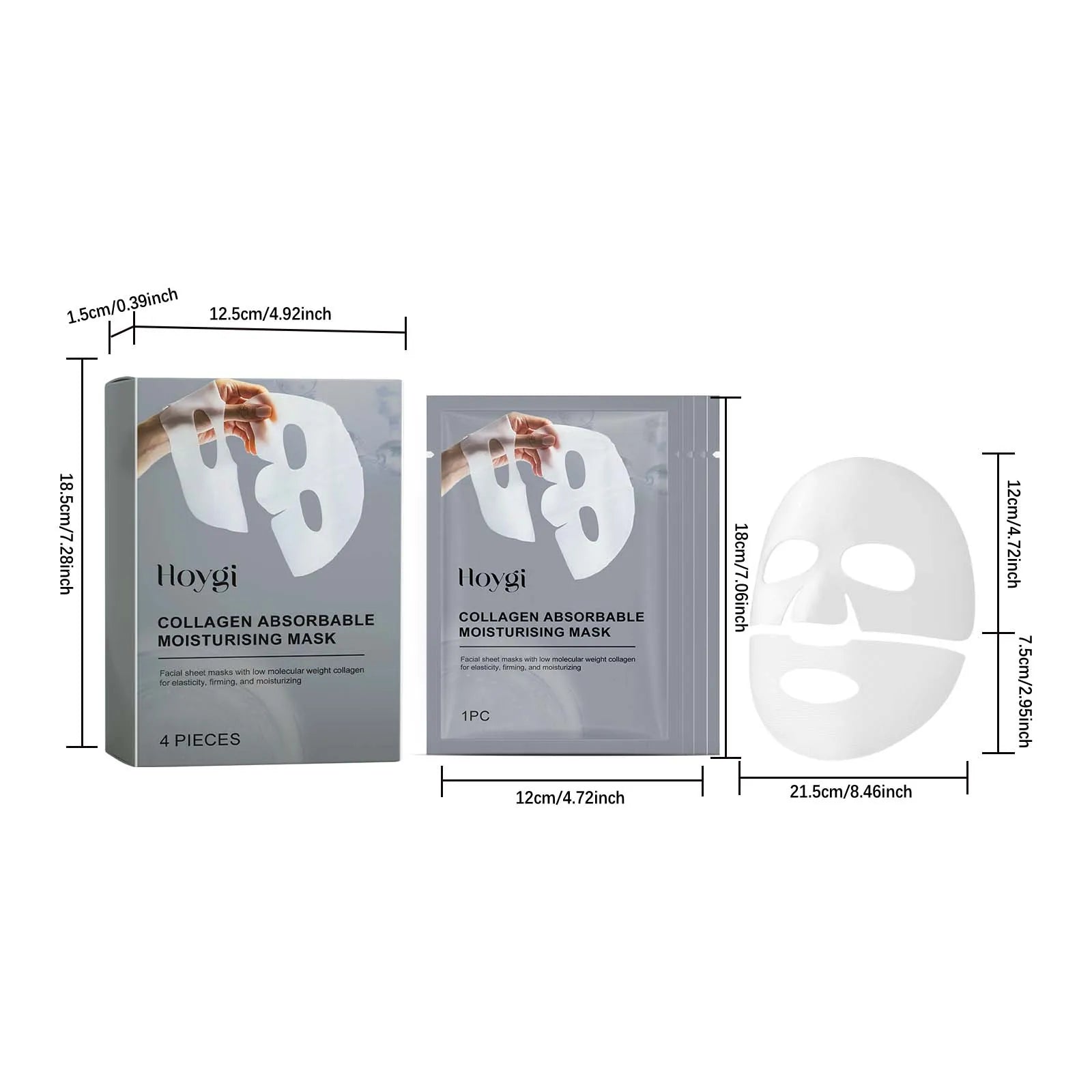 Collagen Absorbable Moisturizing Mask Overnight Lifting, Wrinkle Smoothing, Hydrating Facial Mask