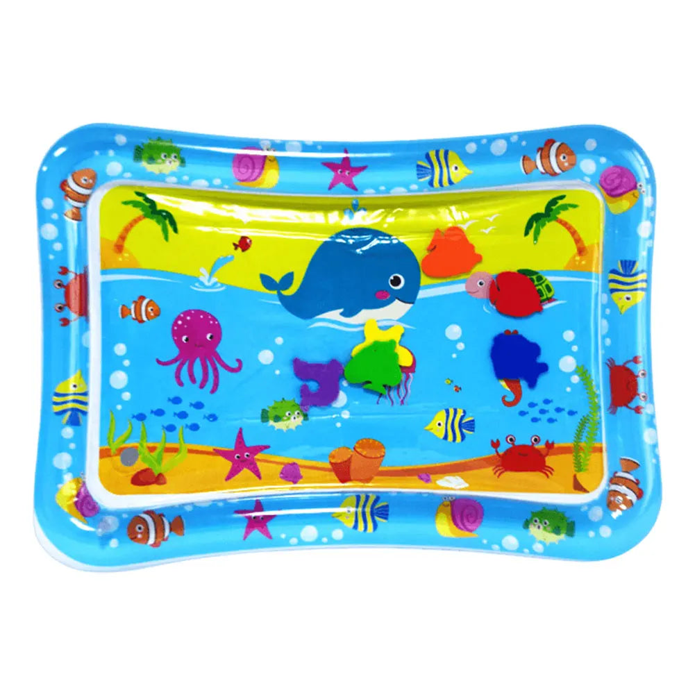 Water Sensory Playmat with Fish Tummy Time Mat for Bored Indoor Cats