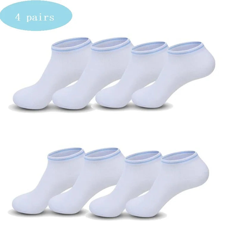 4 pairs Yoga Socks Women Cotton Silicone Non-slip Pilates Grip Towel Socks