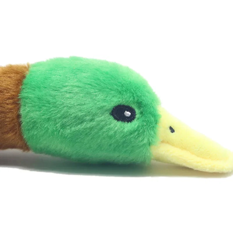 Cute Plush Duck Sound Toy Stuffed Squeaky Animal Dog Chew Toy