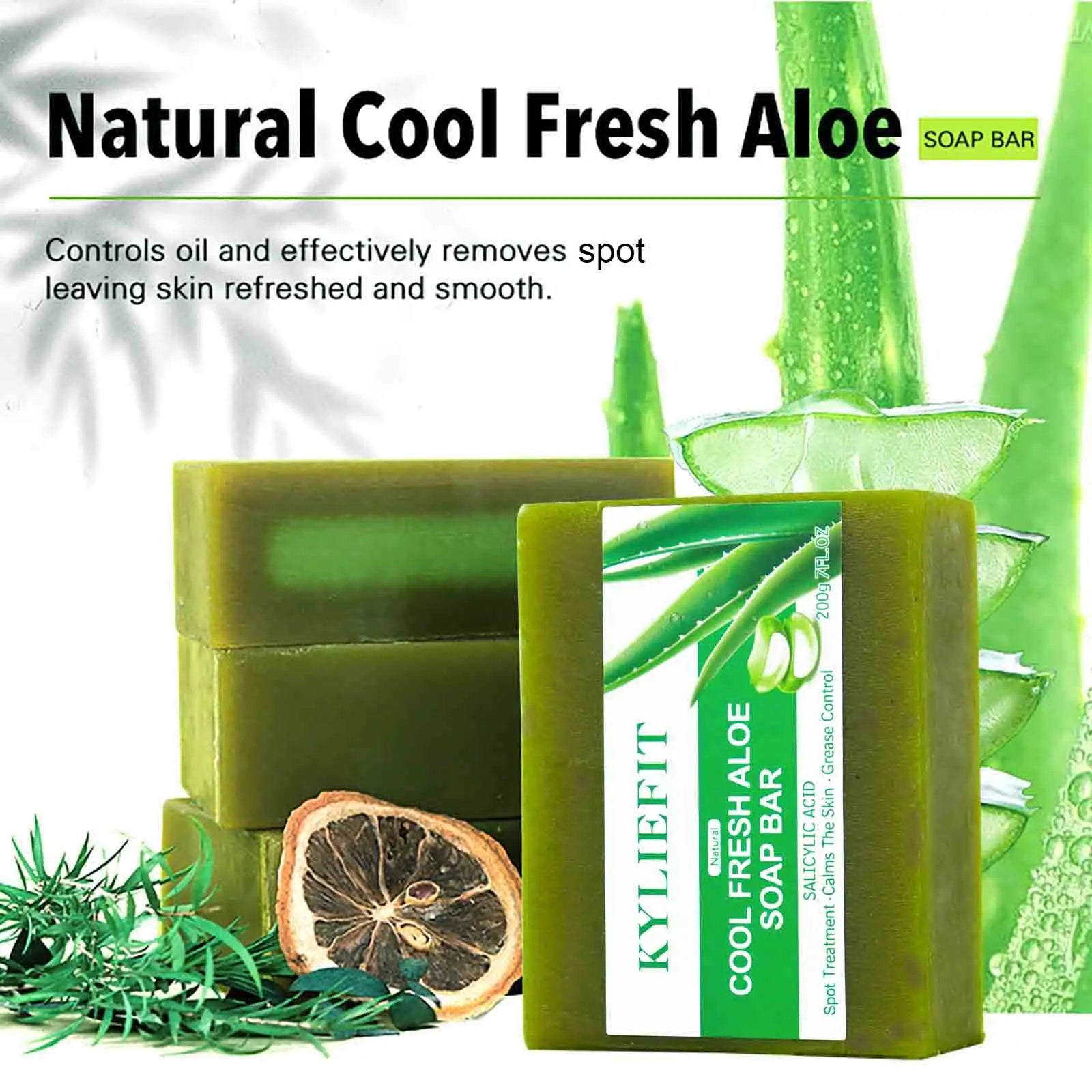 Aloe Vera Soap Bar With All Natural Ingredients, Reduce Dark Spots, Brightening, Oil Control, Clean Skin, Exfoliation