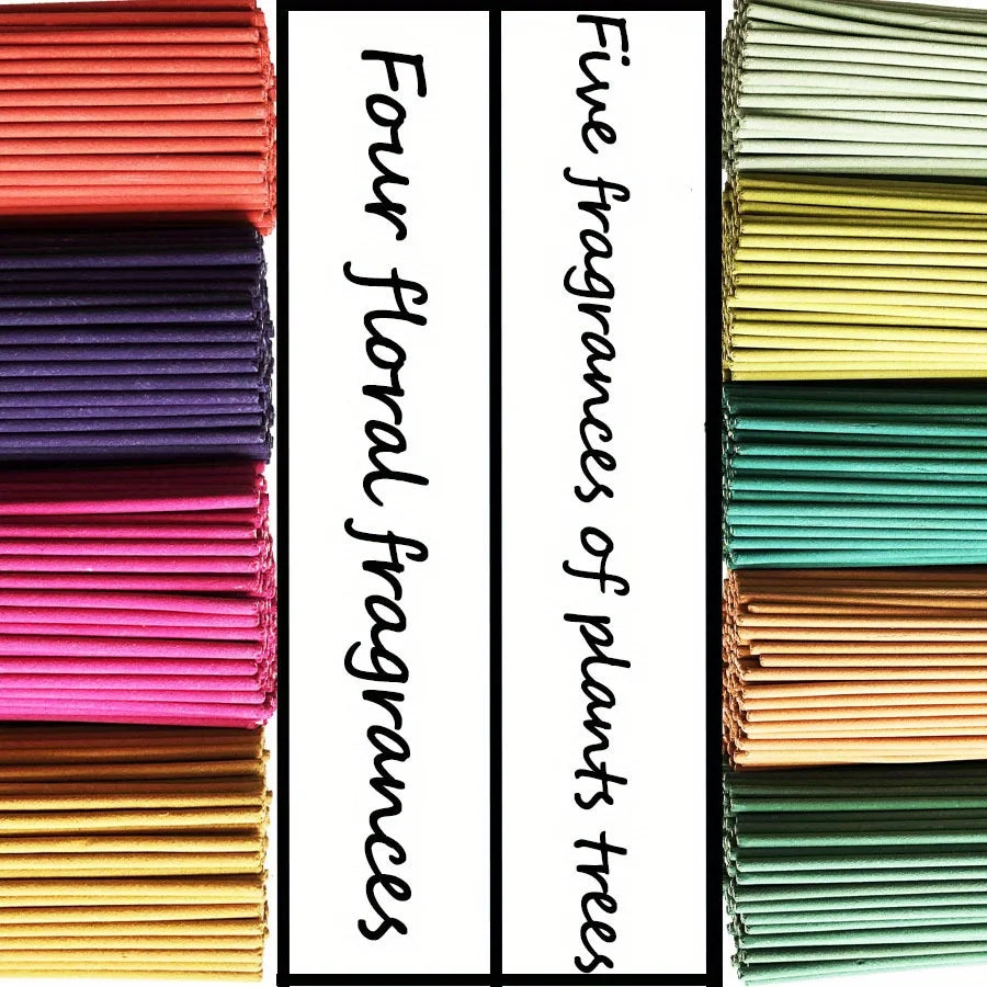 170pcs Scented Bamboo Incense Sticks – 24/73/170 Mixed Pack for Home Use