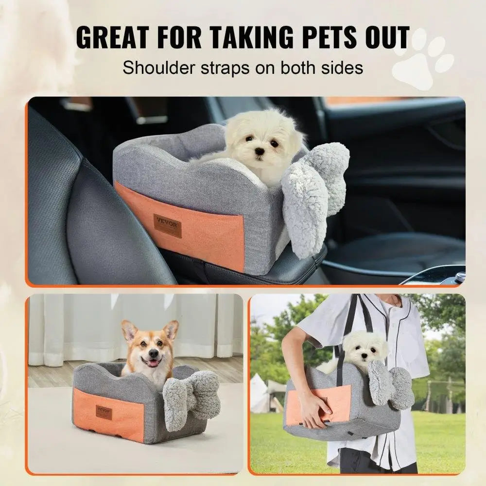 Car Seat Booster Center Console Comfort for small Dogs 8 lbs