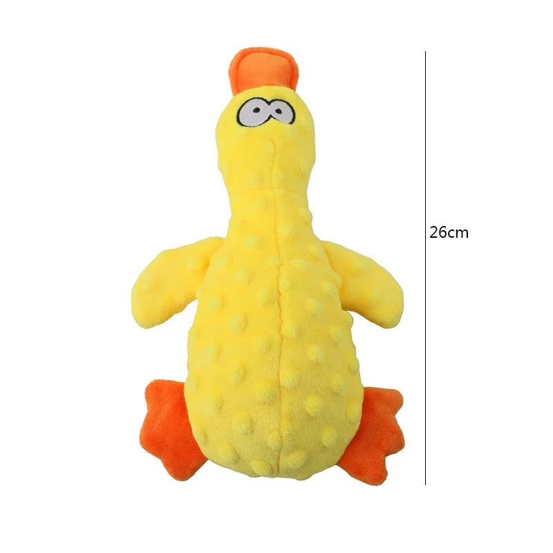 Cute Plush Duck Sound Toy Stuffed Squeaky Animal Dog Chew Toy