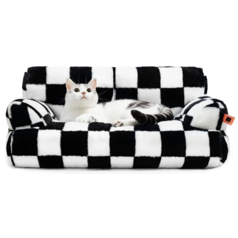 Mewoofun Pet Couch Bed 26×19×13 Inch Washable Cat Beds or Medium Small Dogs up to 25 lbs