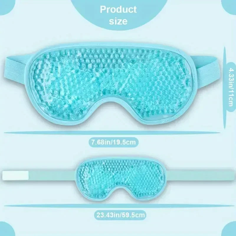 PVC Eye Mask Cooling Eye Mask, Hot Cold Compress Gel Beads for Puffy Eyes, Dark Circles Reducer