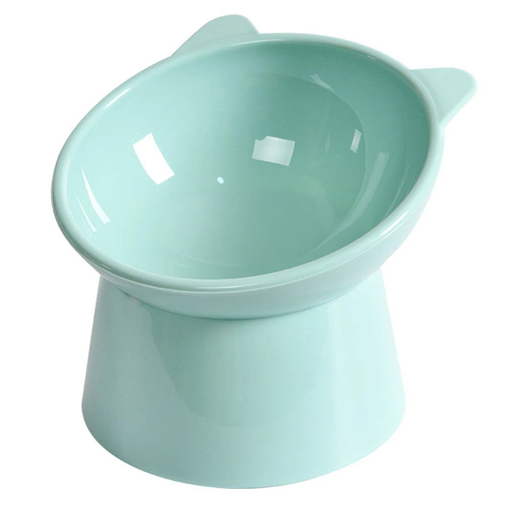 Tilted Cat Food Bowl Ergonomic Raised Bowl for Anti Vomiting, Tall, Non Slip