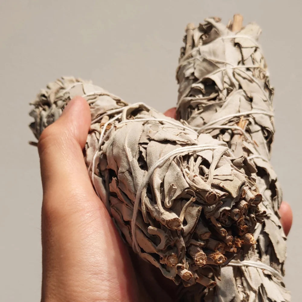 Natural White Sage Grass Bundle Smudge Sticks for Purification and Home Cleansing
