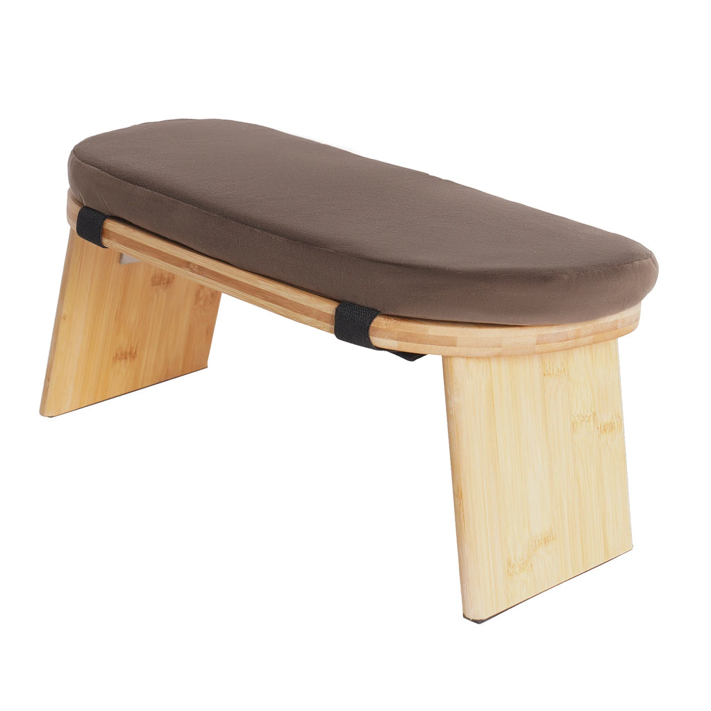 Wooden Foldable Meditation Stool: Portable Kneeling Bench for Home Yoga & Mindfulness
