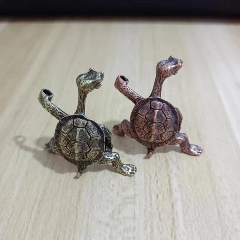 1pcs Mini Turtle Shape Incense Stick Holder Vintage Bronze Animal Incense Burner Stand