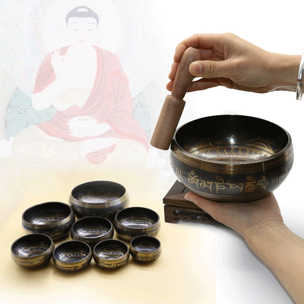 Nepal Tibetan Sing Bowl Yoga, Meditation, Fengshui Handmade Bronze Chime Bowl