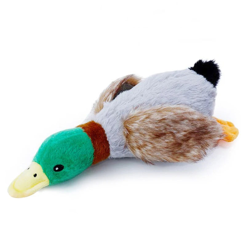 Cute Plush Duck Sound Toy Stuffed Squeaky Animal Dog Chew Toy