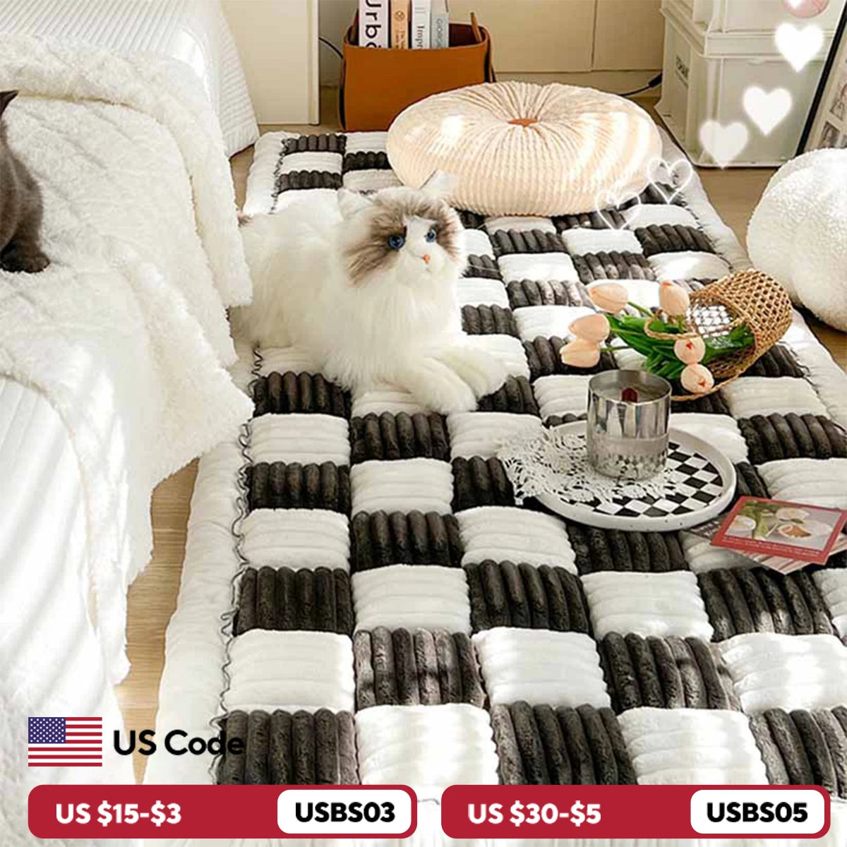 Pet Bed Mat Warm, Scratchable Blanket Anti-slip, Washable Cushion Couch Cover Protector