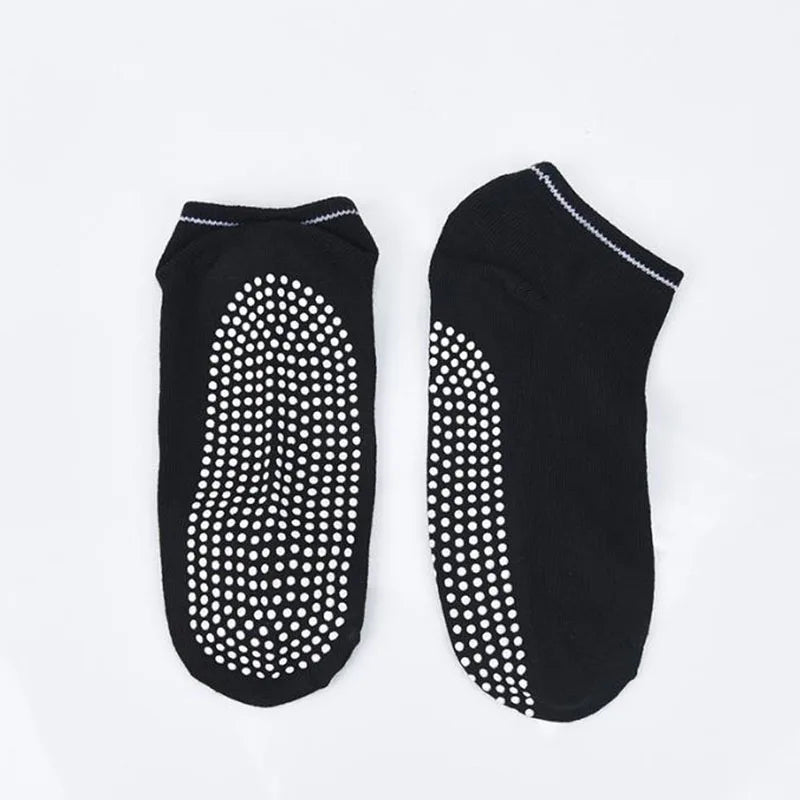 4 pairs Yoga Socks Women Cotton Silicone Non-slip Pilates Grip Towel Socks