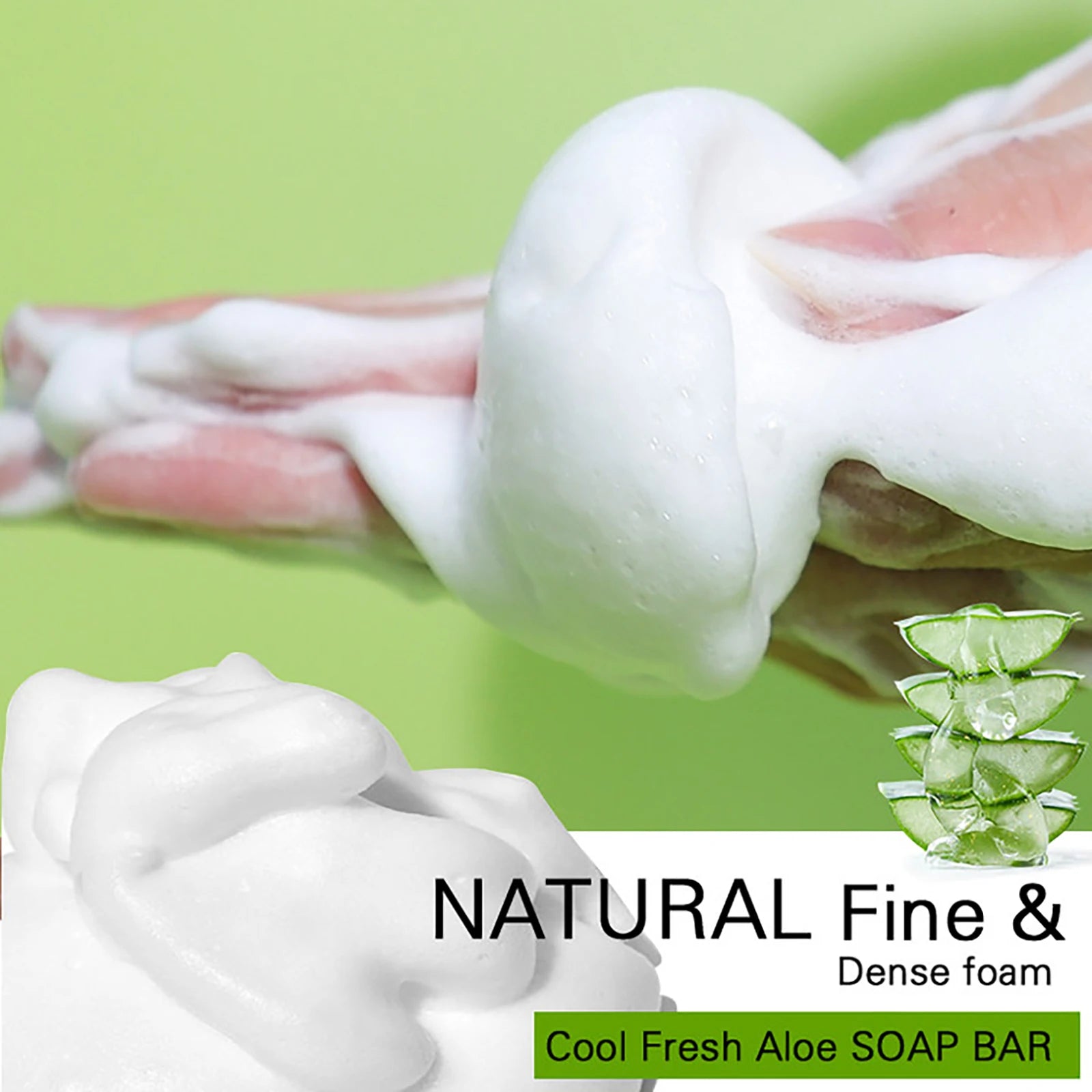 AILKE Aloe Vera Soap, Remove Acne, Pimples, Skin Radiant, Improve Skin Luster, Vegan Bath Wash