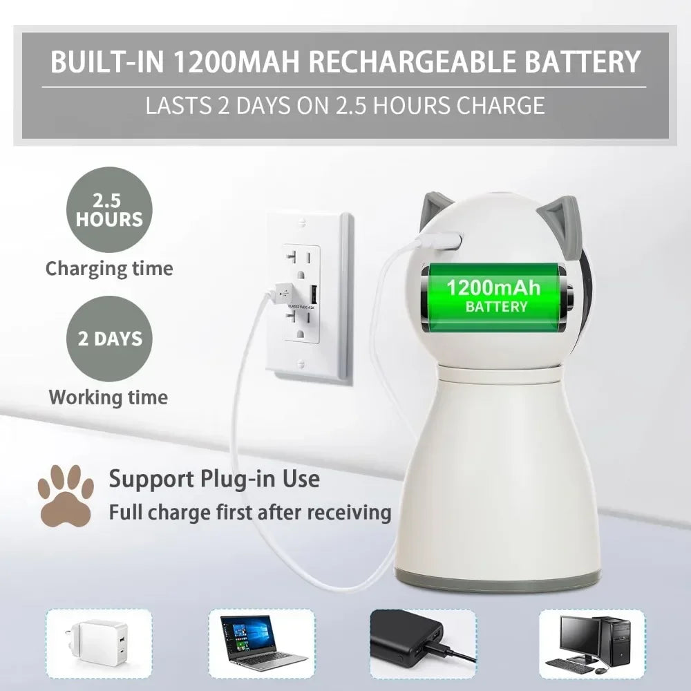 The 4th Generation Real Random Trajectory, Motion Activated, Rechargeable, Automatic Cat Laser Toy