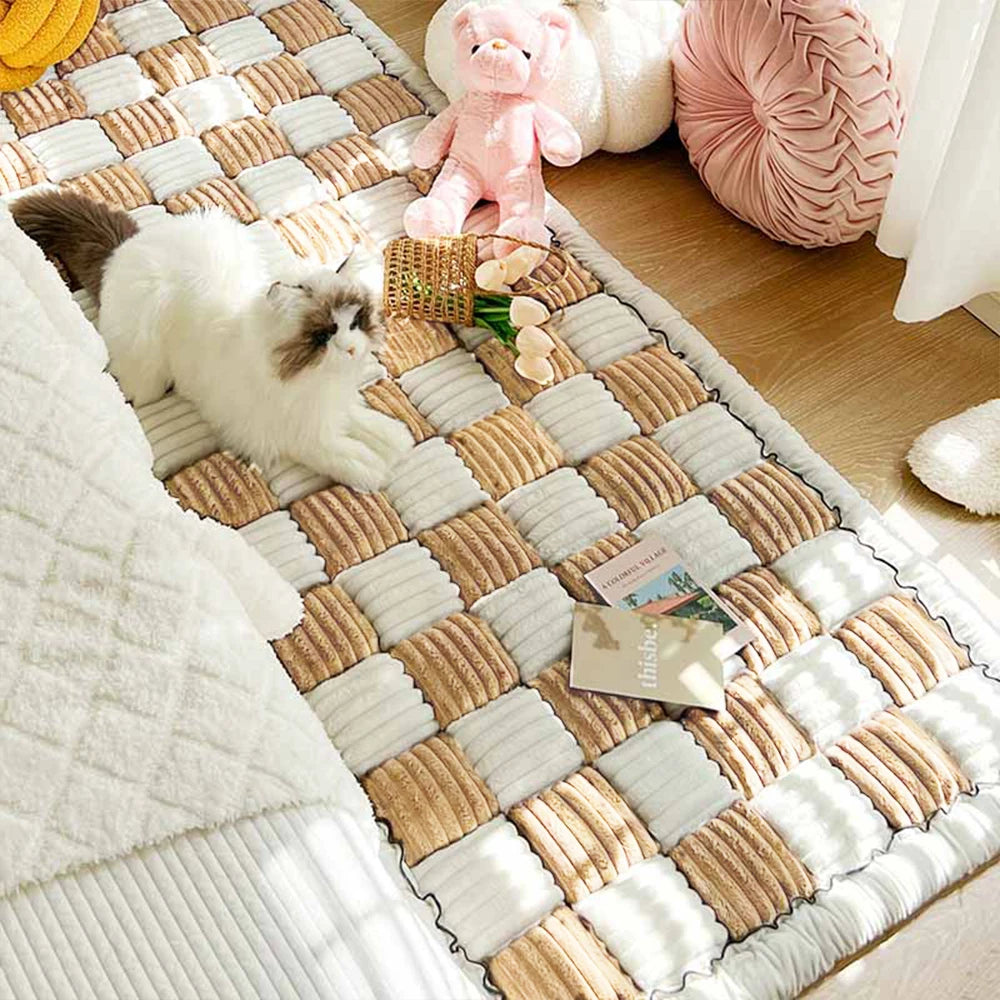 Pet Bed Mat Warm, Scratchable Blanket Anti-slip, Washable Cushion Couch Cover Protector