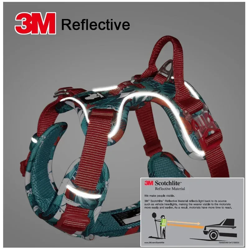 Truelove Pet Dog Harness Camouflage Reflective Nylon Easy to Adjust
