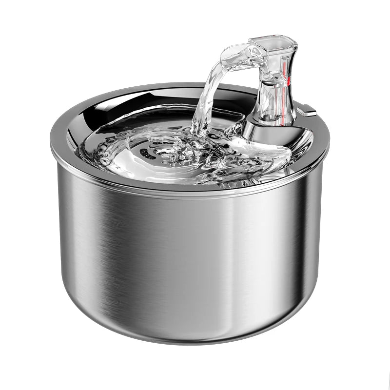 2L Stainless Steel pet water dispenser, Automatic  with optional sensor and Filtration System