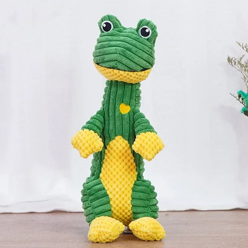 Squeaky Pet Toys for Medium, Large Dogs Plush Chew Toys in Animal Shape