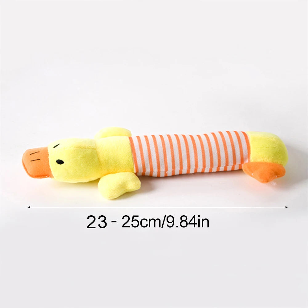 Cute Plush Duck Sound Toy Stuffed Squeaky Animal Dog Chew Toy