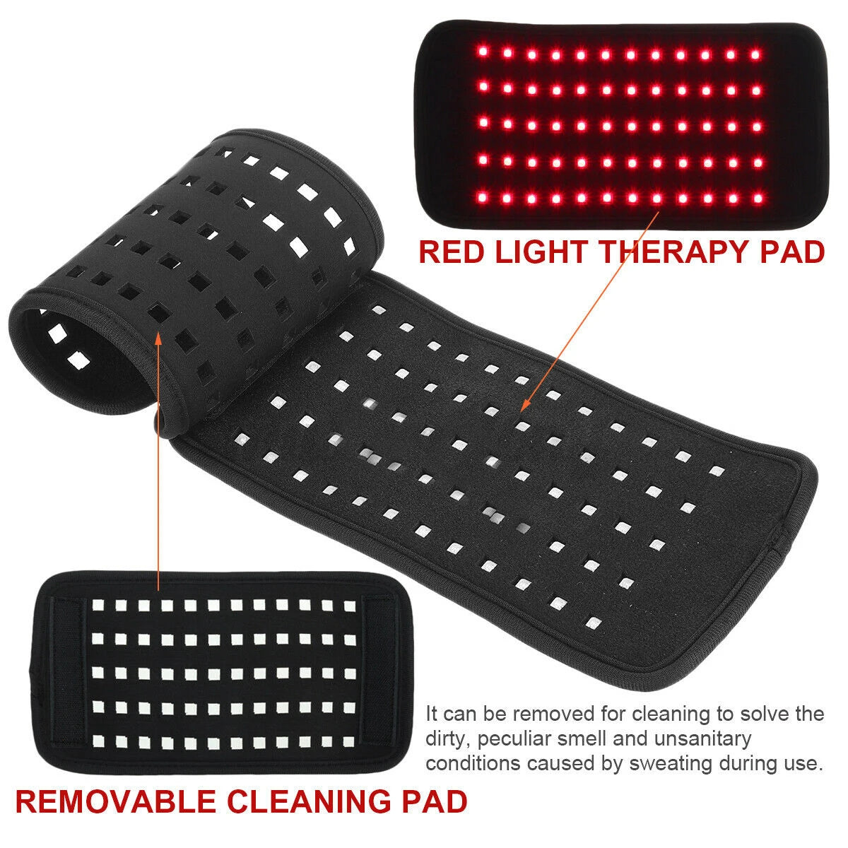 30W  Multifunctional Infrared Light LED Therapy, Waist Wrap Pad Belt, Pain Relief, Heat massager