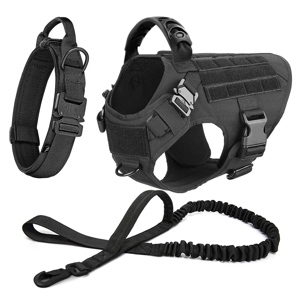 Dog Harness And Leash Set Training Walking Vest, Harness And Collar For Medium Large Dogs
